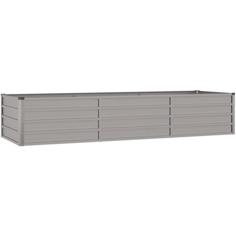 Festnight Hochbeet Aus Verzinktem Stahl – 240x80x45 Cm, Grün, Für Terrasse, Balkon & Garten