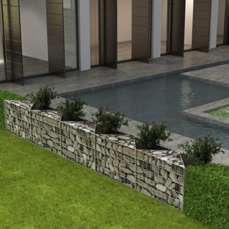 Gabionenkorb Pflanzkasten Gemüse-Hochbeet,Gabionenkorb, Blumenkasten Stahl 300×30×50 cm VMEC610122 (1/5)