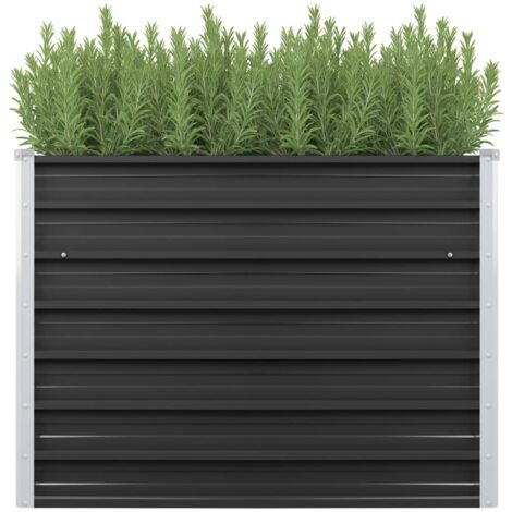 Garten-Hochbeet Anthrazit 100 x 40 x 77 cm Verzinkter Stahl CFW890545