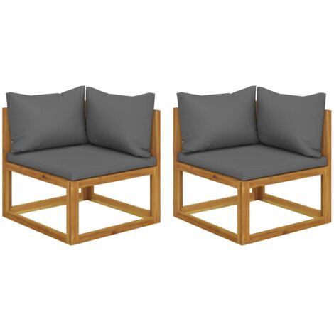 Modular-Ecksofas 2 Stk. mit Auflagen Dunkelgrau CFW483101 (1/5)