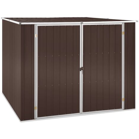 Gerätehaus Braun 195x198x159 cm Verzinkter Stahl CFW349630 (1/5)