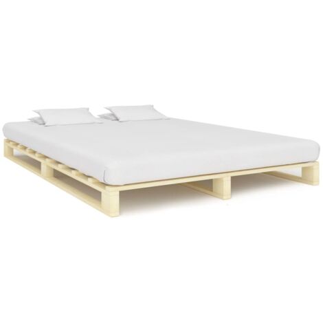 Palettenbett Massivholz Kiefer 200×200 cm CFW364151 (1/5)