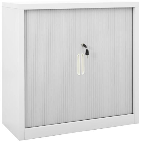 Schiebetürenschrank Grau 90x40x90 cm Stahl CFW823076 (1/5)