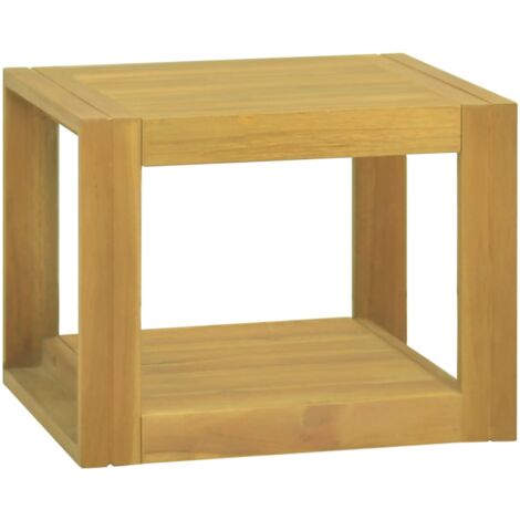 Wand-Badregal 45x45x35 cm Massivholz Teak CFW557559 (1/5)