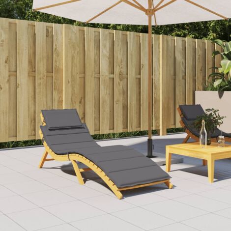 Sonnenliegen-Auflage,Liegestuhl,Gartenliege Anthrazit 186x58x3 cm Oxford-Gewebe VEIN520527 (1/5)