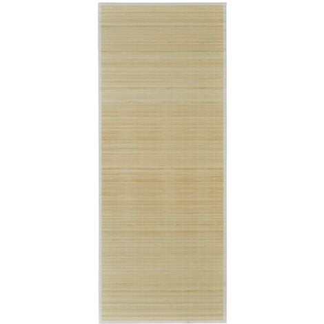 Teppich，Wohnzimmer Teppiche，Fußmatte Bambus Natur Rechteckig 120x180 cm