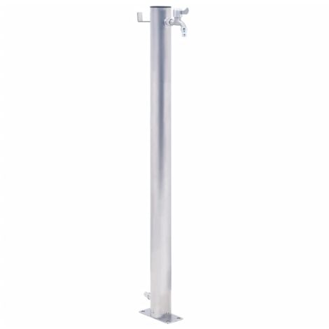 Wassersäule für den Garten 80 cm Edelstahl Rund CFW775879
