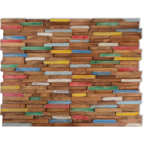 Wandplatten 10 Stk. 1,03 m² Massivholz Teak CFW339835 (1/5)
