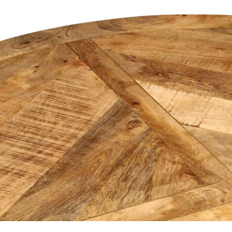 Esstisch Ø110x75 cm Raues Massives Mangoholz vidaXL219896