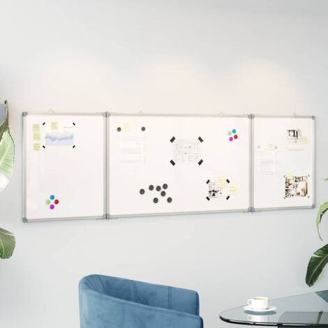 Magnetisches Whiteboard Klappbar 200x60x1,7 cm Aluminium vidaXL798007