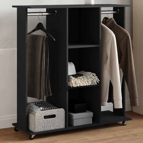 Kleiderständer mit Rollen Schwarz 102x38x110 cm Holzwerkstoff vidaXL813600
