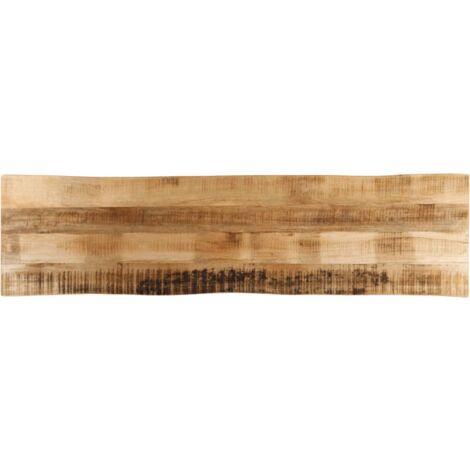 Tischplatte mit Baumkante 180x40x2,5 cm Raues Mango Massivholz vidaXL