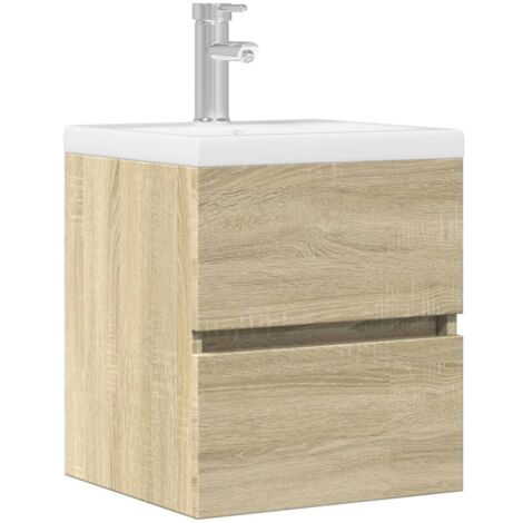 Waschbeckenunterschrank Sonoma-Eiche 41x38,5x45cm Holzwerkstoff vidaXL444410