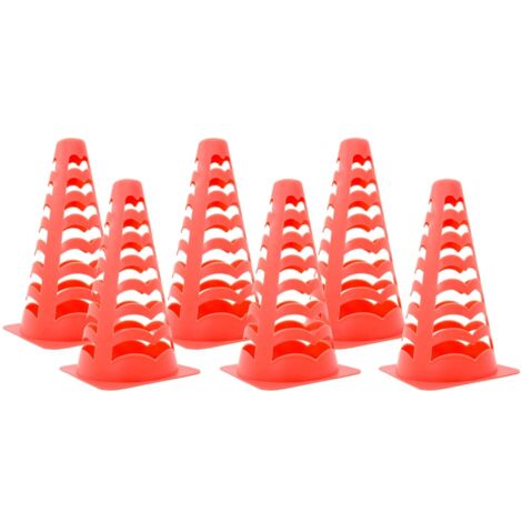 Fußballkegel 6 Stk. Stapelbar Orange 13x13x22,5 cm vidaXL