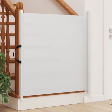Haustier-Barriere Ausziehbar Weiß 117,5x125 cm vidaXL455076