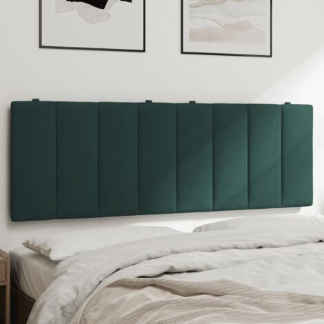 Kopfteil-Kissen Dunkelgrün 140 cm Samt vidaXL611797
