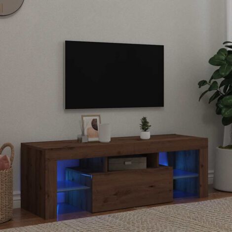 TV-Schrank mit LED Artisan-Eiche 120x36,5x40 cm Holzwerkstoff vidaXL993626