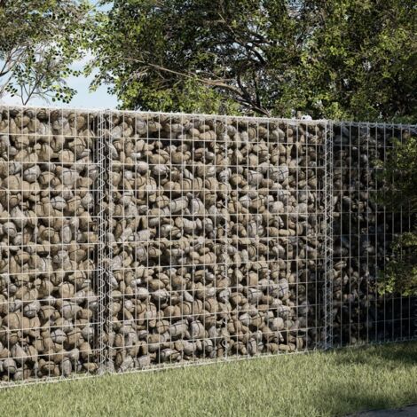Gabione mit Deckel 100x100x100 cm Verzinktes Eisen vidaXL752539