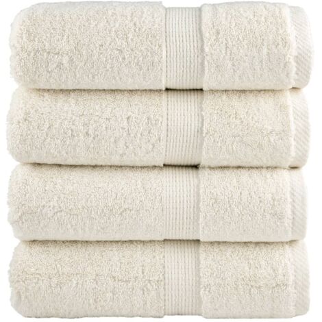 Premium-Seiftücher SOLUND 4 Stk. Cremeweiß 30x30 cm 600 g/m² vidaXL476712