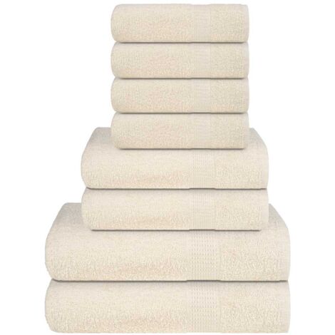8-tlg. Handtuch-Set Creme 360 g/m² 100% Baumwolle vidaXL914511