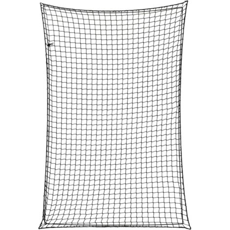 vidaXL Anhängernetz mit Gummiseil Schwarz 3x2 m PP