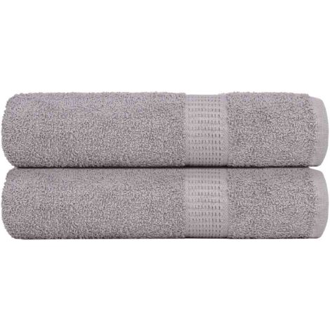 Badetücher 2 Stk. Grau 100x150 cm 360 g/m² 100% Baumwolle vidaXL786643