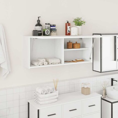 Bad-Wandschrank Weiß 100x25x40 cm Holzwerkstoff vidaXL