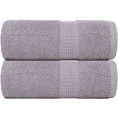 Gästetücher 2 Stk. Grau 30x50 cm 360 g/m² 100% Baumwolle vidaXL