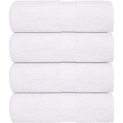 Gästetücher 4 Stk. Weiß 30x50 cm 360 g/m² 100% Baumwolle vidaXL789255