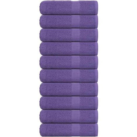 Handtücher 10 Stk. Lila 50x100 cm 360 g/m² 100% Baumwolle vidaXL648508