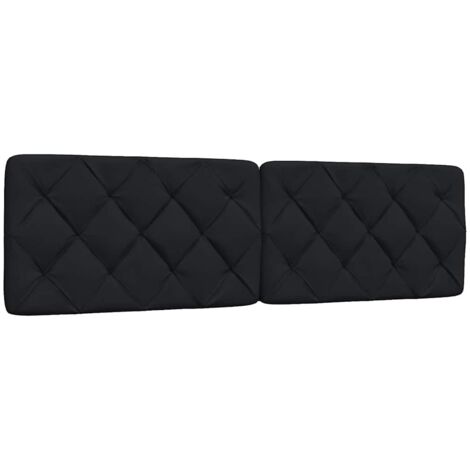 Kopfteil-Kissen Schwarz 180 cm Stoff vidaXL461325