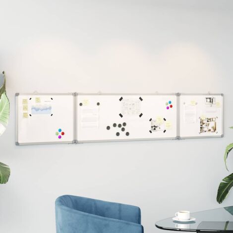 Magnetisches Whiteboard Klappbar 200x40x1,7 cm Aluminium vidaXL102915