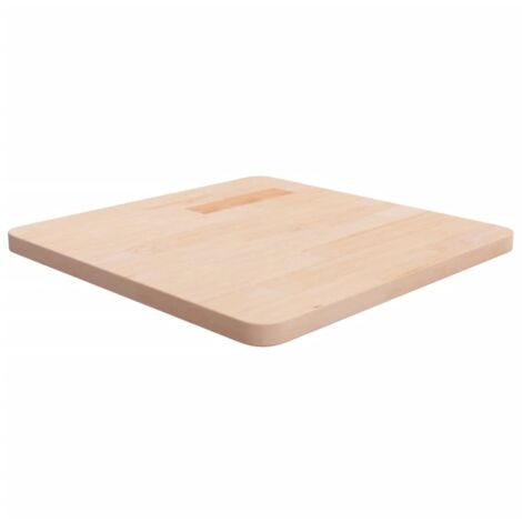 Tischplatte Quadratisch 50x50x2,5 cm Eichenholz Unbehandelt vidaXL