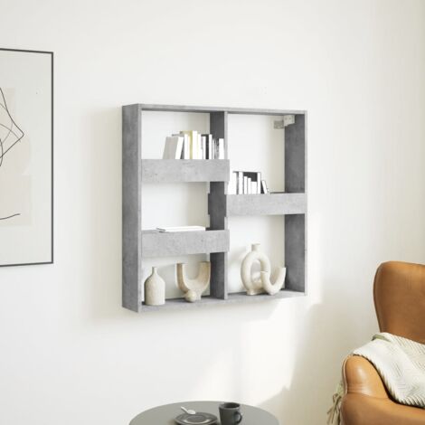 Wandschrank Betongrau 80x15x80 cm Holzwerkstoff vidaXL870749 (1/5)