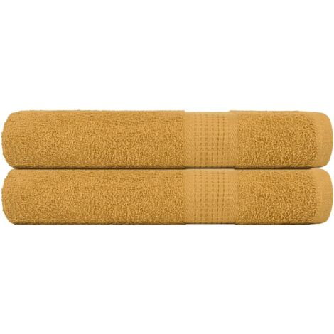 Saunatücher 2 Stk. Golden 80x200 cm 360 g/m² 100% Baumwolle vidaXL675417