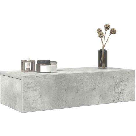 Wandregal mit Schubladen Betongrau 60x26,5x15cm Holzwerkstoff vidaXL871002