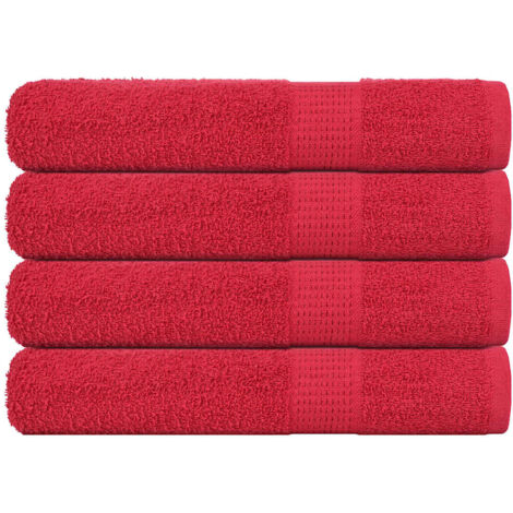 Saunatücher 4 Stk. Rot 80x200 cm 360 g/m² 100% Baumwolle vidaXL845383