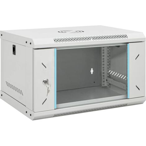 6HE Wandmontierter Netzwerkschrank 19" IP20 53x40x30 cm vidaXL