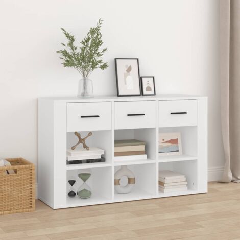 Sideboard, Kommode, Küchenschrank, Beistellschrank, Anrichte für Wohnzimmer Weiß 100x30x59,5 cm Holzwerkstoff LLLA181703 BonneVie (1/5)