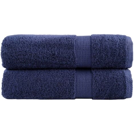Premium-Handtücher SOLUND 2 Stk. Marineblau 50x100 cm 600 g/m² vidaXL951556