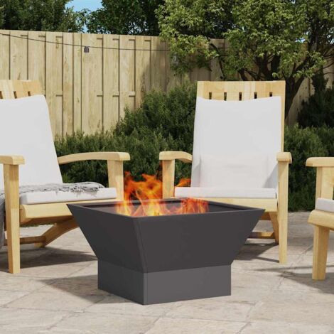Feuerstelle Quadratisch Schwarz 60x60x35 cm Stahl vidaXL103564
