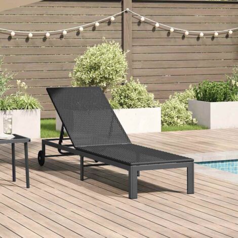 Gartenmöbel vidaxl sun lounger Poly Rattan 206x62.5 cm