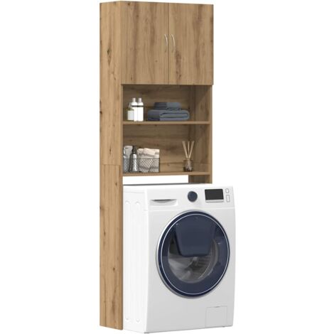 Waschmaschinenschrank Artisan-Eiche 64x24x190 cm Holzwerkstoff vidaXL835083