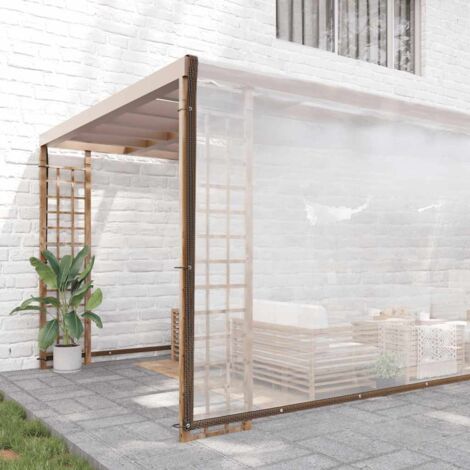 Transparente Plane mit Ösen 10x10 m Polyethylen vidaXL647079