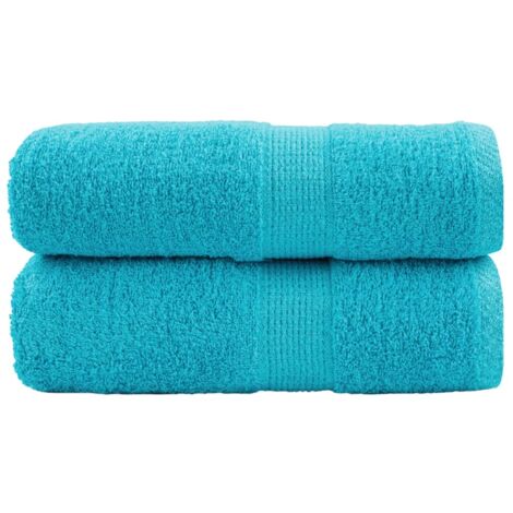 Premium Waschhandtücher SOLUND 2 Stück Türkis 30x30 cm 600 g/m² vidaXL