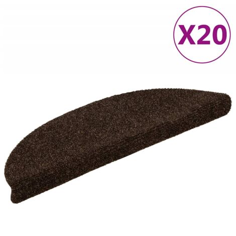 Stufenmatten Selbstklebend 20 Stk. Braun 56x17x3 cm vidaXL808620