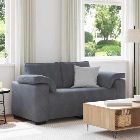 Zweisitzer-Sofa Dunkelgrau 120 cm Samt vidaXL293557