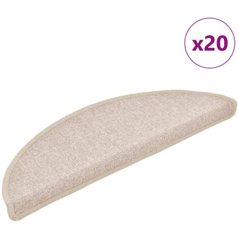 Stufenmatten 20 Stk. 56x17x3 cm Taupe Halbrund vidaXL