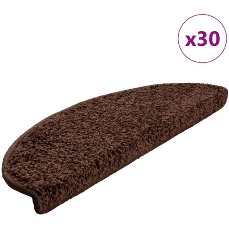 Stufenmatten 30 Stk. 65x21x4 cm Braun Halbrund Groß vidaXL