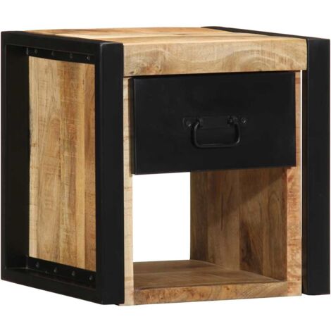 Nachttisch 40x35x40 cm Raues Mango-Massivholz vidaXL175409 (1/5)